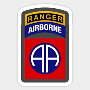 82nd Airborne Ranger Tab - Side of Chest Sticker